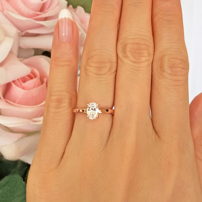Stunning Jewelry At A Fraction Of The Price 3/4 ct Oval Solitaire Ring - Rose GP, 50% Final Sale Stunning Jewelry At A Fraction Of The Price 3/4 ct Oval Solitaire Ring - Rose GP, 50% Final Sale