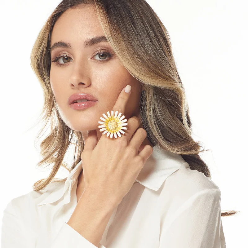 Shine Without Limits – Jewelry Sale Happening Now Adjustable Daisy Ring