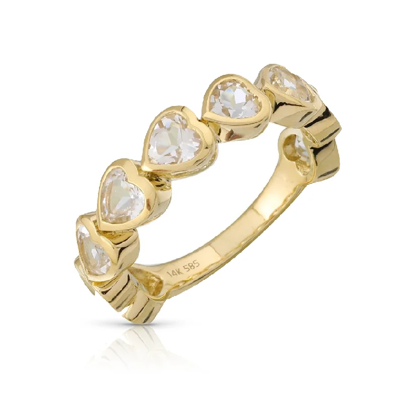 Elegant Jewelry At Unbeatable Offers – Shop Before It's Gone Bezel Heart White Topaz Eternity Ring Elegant Jewelry At Unbeatable Offers – Shop Before It's Gone Bezel Heart White Topaz Eternity Ring