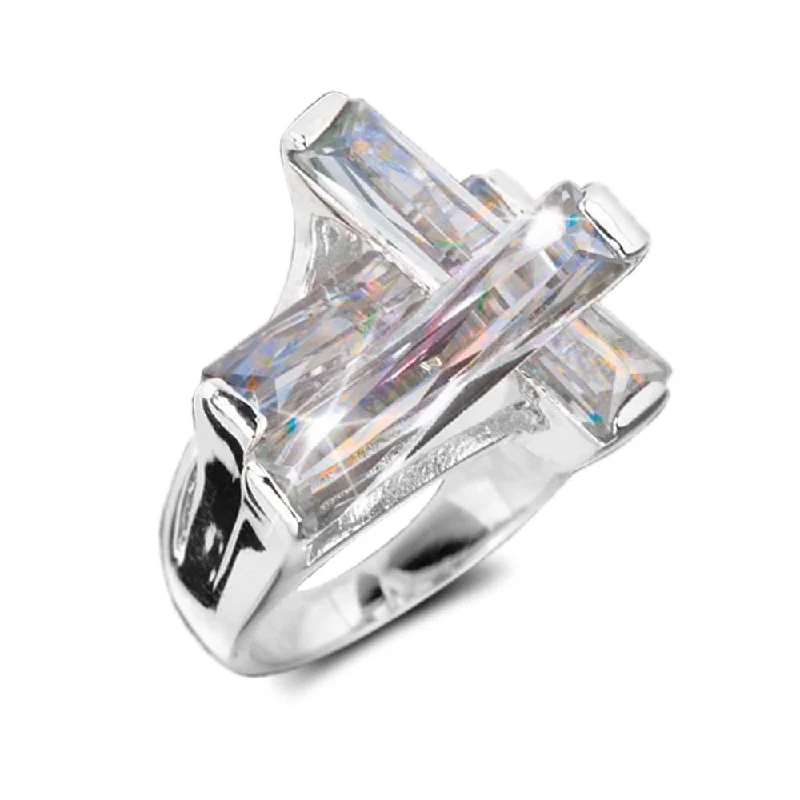 Get The Sparkle You Love At Prices You Adore Contemporary Cross Ring Clear