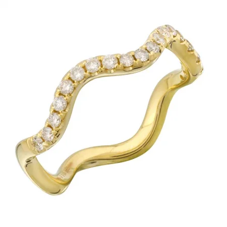 Shop Jewelry That Shines Without The High Price Diamond Wavy Stackable Ring