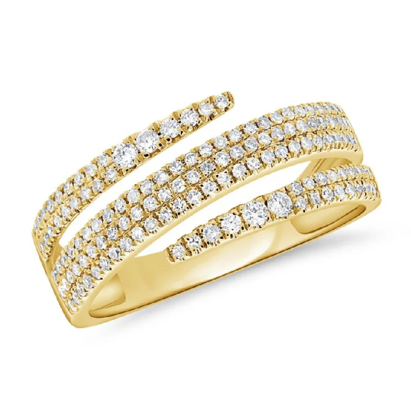 Grab Your Favorite Jewelry At The Lowest Prices Triple Open Diamond Wrap Ring