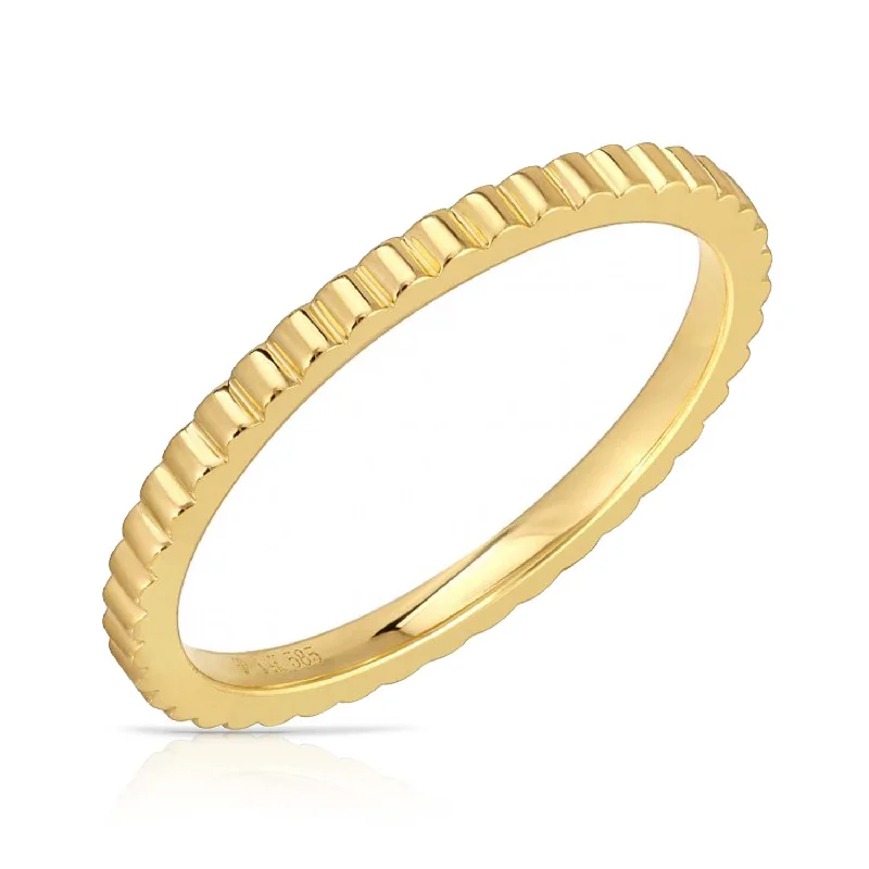 Affordable Luxury Jewelry For Every Occasion Slim Fluted Golden Ring