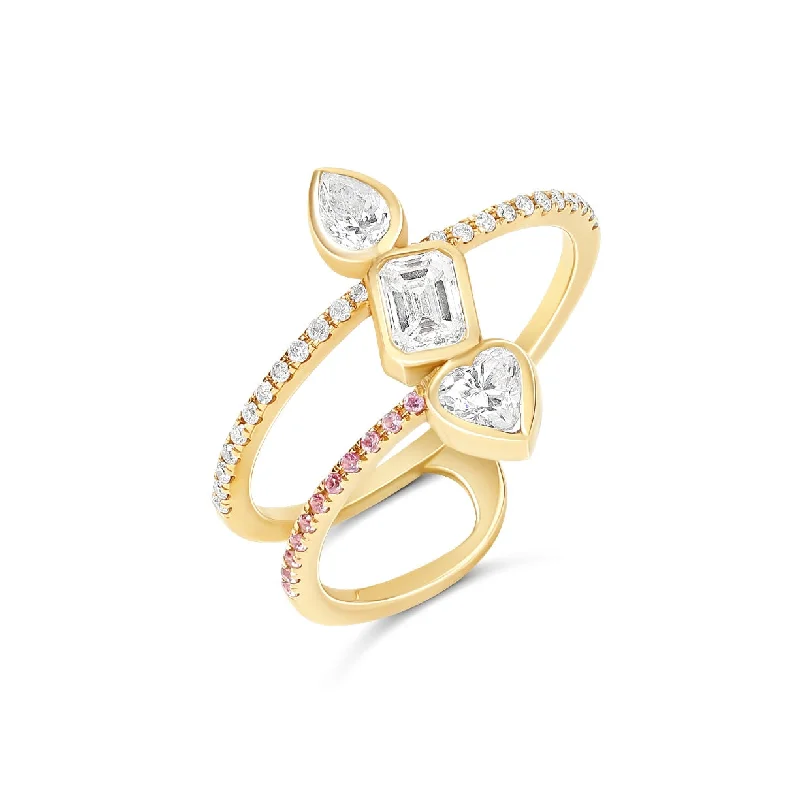 Adjustable Charm Bracelets For A Perfect Fit Full and Half Band Multishape Diamond/Gemstone Statement Trio Ring Adjustable Charm Bracelets For A Perfect Fit Full and Half Band Multishape Diamond/Gemstone Statement Trio Ring