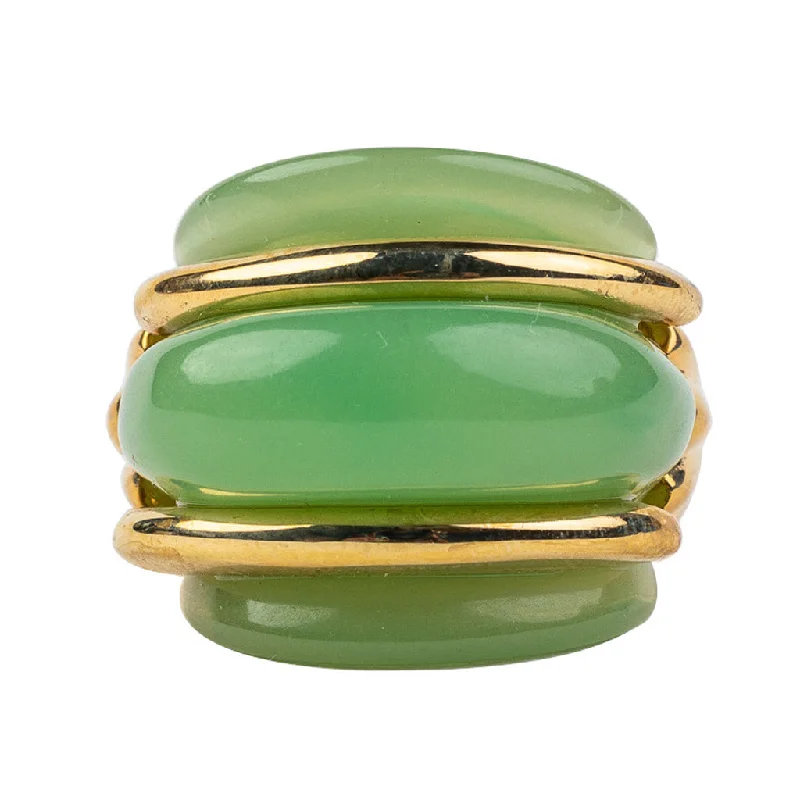 Exclusive Jewelry Sale Event – Shop Now Gold and Jade Double Ribbed Ring