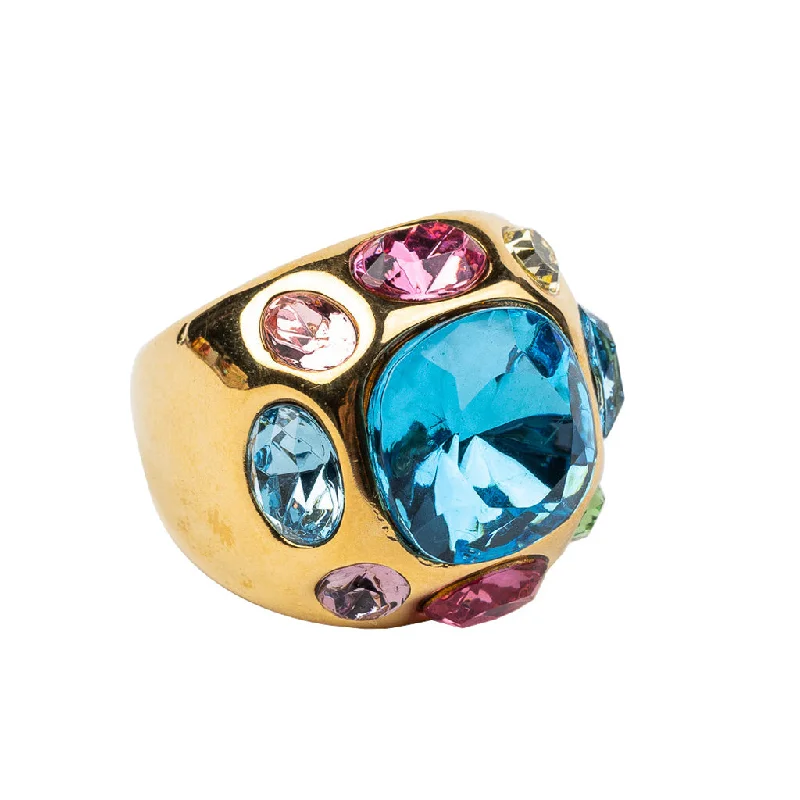 Exclusive Jewelry Offers – Sparkle For Less Gold and Light Multi Stones Ring
