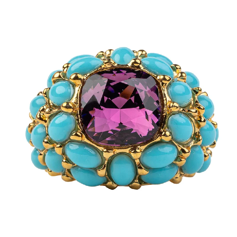 Shop Dazzling Jewelry At The Best Prices Turquoise & Amethyst Ring