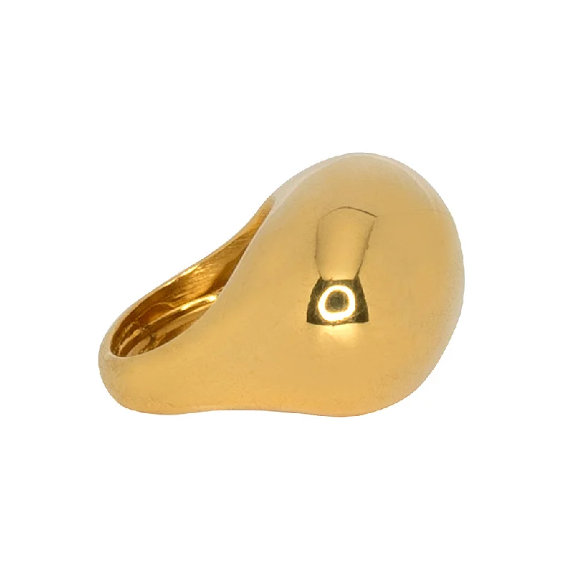 Flash Sale On Exquisite Jewelry – Don't Miss Out Large Gold Dome Ring