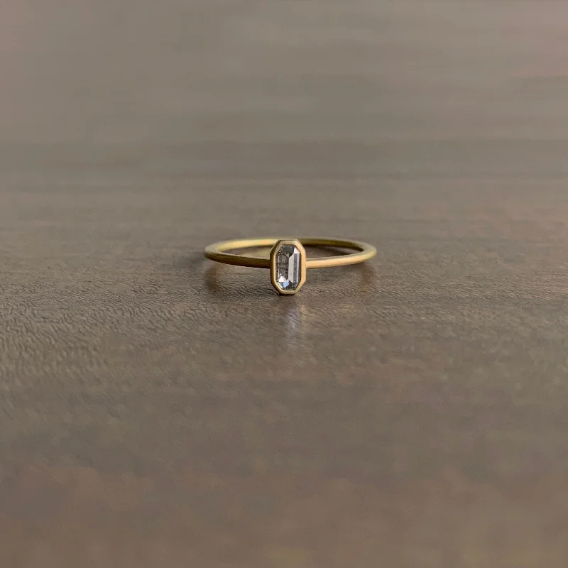 Discounted Jewelry For A Glamorous Look Elongated Octagon Diamond Stacker Ring