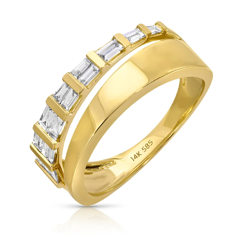 Fashion-Forward Jewelry At Incredible Prices Luxe Diamond Split Baguettes Ring