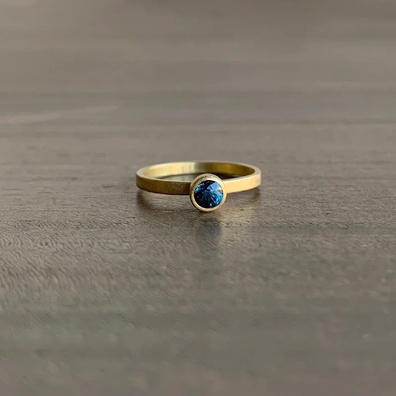 Unmissable Discounts On Timeless Jewelry Pieces Round Blue Sapphire Stacking Ring