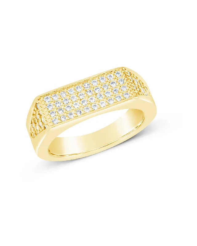 Handmade Pearl Jewelry For Timeless Elegance Noreen CZ Signet Ring