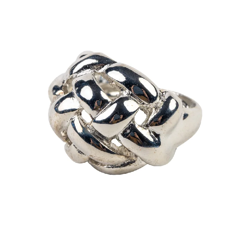 Exclusive Jewelry Offers – Shine For Less Polished Silver Weave Ring