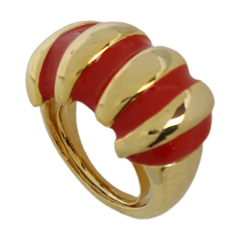 Flash Sale On Elegant Jewelry – Don't Miss Out Red Enamel Shrimp Adjustable Ring