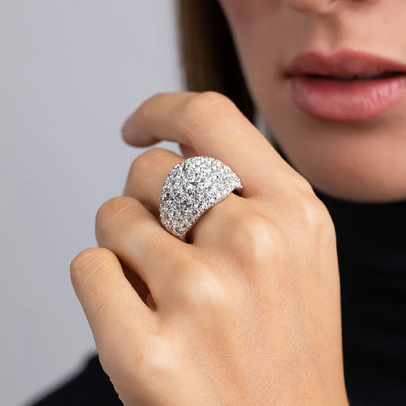 Sparkle In Style With Our Best Jewelry Deals Crystal Pavé Domed Ring