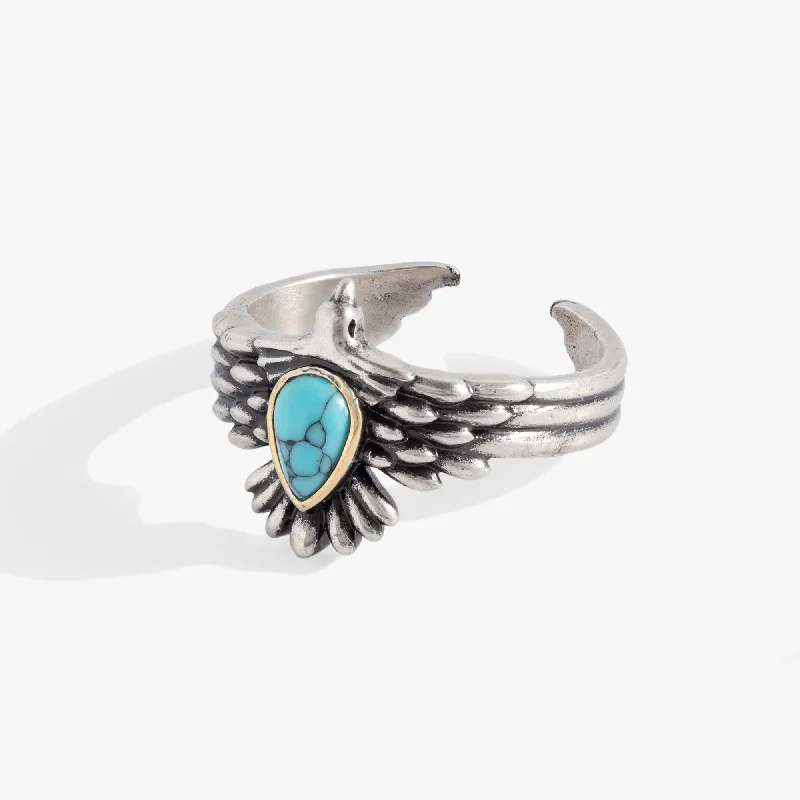 Discounted Luxury Jewelry – Shine Without The Splurge Turquoise Eagle Cuff Ring