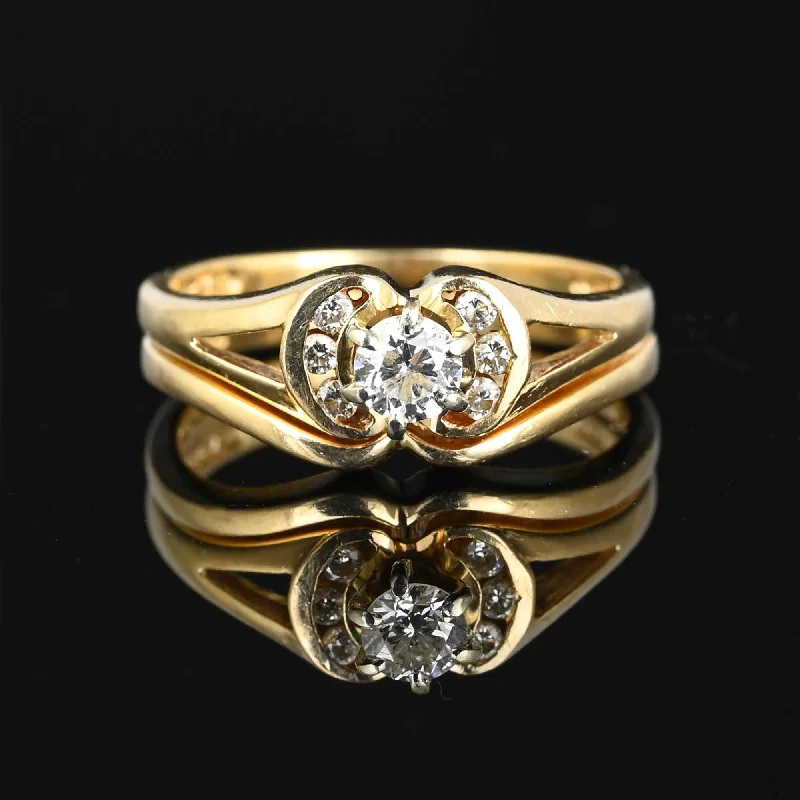 Luxury Jewelry Sale – Sparkle For Less Vintage Diamond Solitaire Engagement Wedding Ring Set