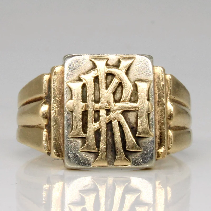Jewelry Sale Bonanza – Grab Your Sparkle Now 10k Two Tone Gold 'R.K.H' Initial Ring | SZ 10 | Jewelry Sale Bonanza – Grab Your Sparkle Now 10k Two Tone Gold 'R.K.H' Initial Ring | SZ 10 |