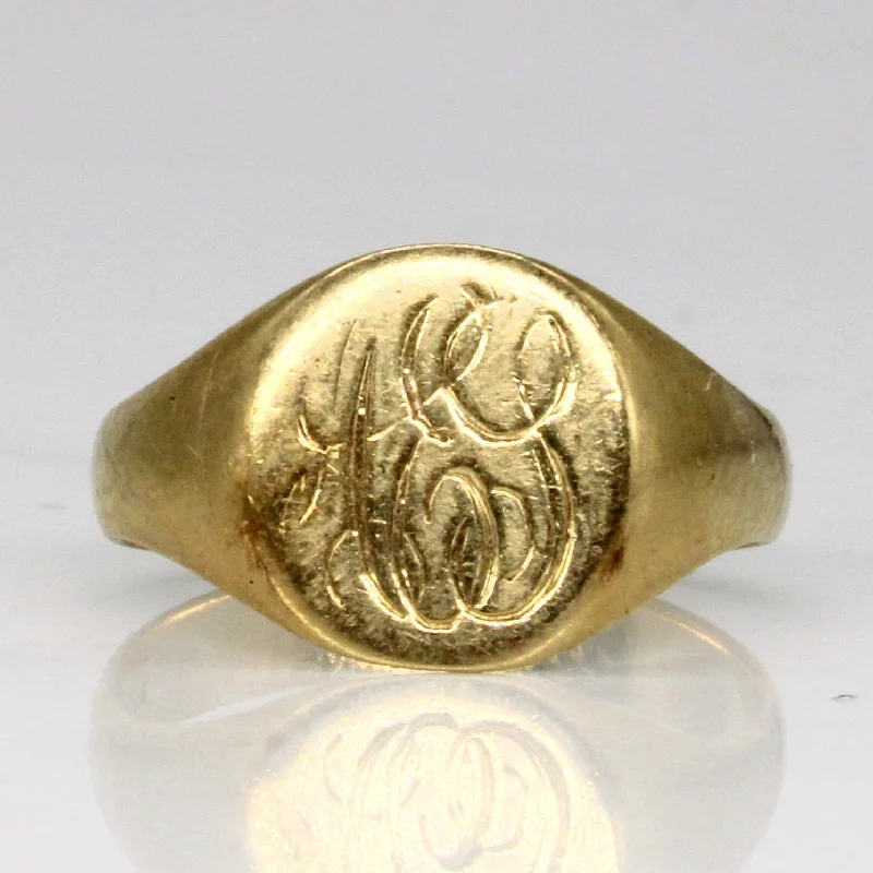 Shop Elegant Jewelry At Unbeatable Prices 10k Yellow Gold Initial Ring | SZ 6.75 |