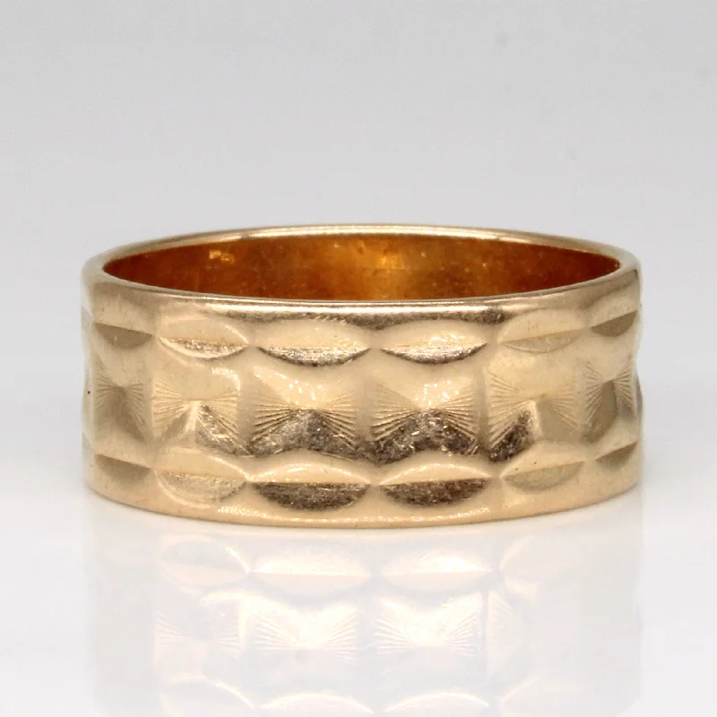 Grab Your Dream Jewelry At The Lowest Prices 14k Yellow Gold Patterned Band | SZ 7.25 | Grab Your Dream Jewelry At The Lowest Prices 14k Yellow Gold Patterned Band | SZ 7.25 |
