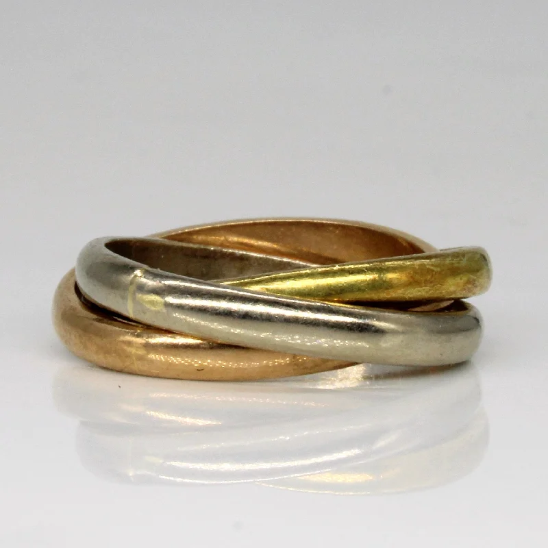 High-Quality Jewelry At A Fraction Of The Cost 18k Tri Tone Gold Interlocked Rings | SZ 6.5 | High-Quality Jewelry At A Fraction Of The Cost 18k Tri Tone Gold Interlocked Rings | SZ 6.5 |