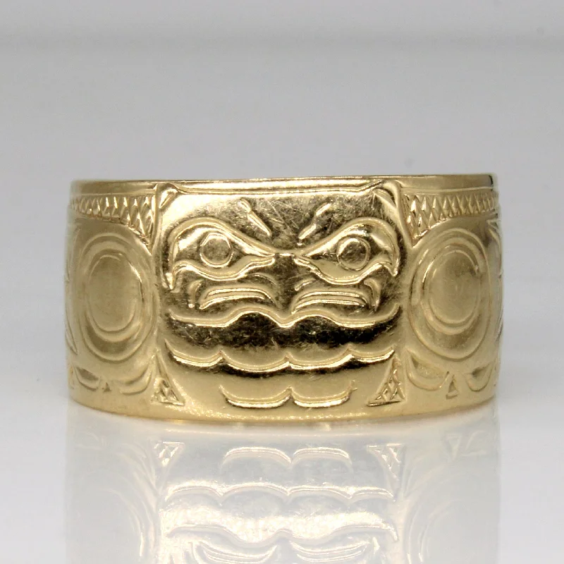 Elegant Jewelry, Exclusive Prices – Shop Now 18k Yellow Gold Indigenous Art Ring | SZ 15 | Elegant Jewelry, Exclusive Prices – Shop Now 18k Yellow Gold Indigenous Art Ring | SZ 15 |