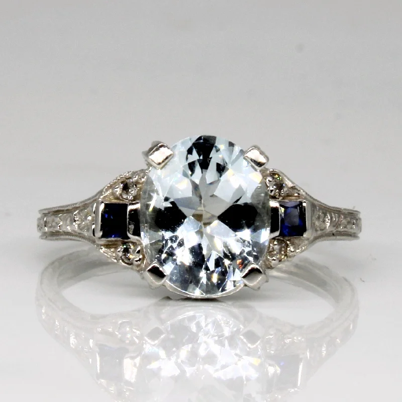 Don't Miss Out – Shop Elegant Jewelry For Less Aquamarine & Sapphire Cocktail Ring | 2.00ct, 0.14ctw | SZ 9 | Don't Miss Out – Shop Elegant Jewelry For Less Aquamarine & Sapphire Cocktail Ring | 2.00ct, 0.14ctw | SZ 9 |