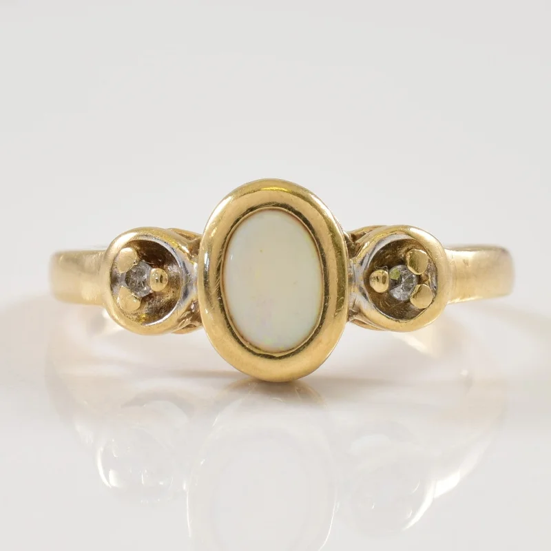 The Perfect Accessory For Less – Jewelry Sale Live Bezel Set Opal & Diamond Ring | 0.20ct, 0.02ctw | SZ 5.5 | The Perfect Accessory For Less – Jewelry Sale Live Bezel Set Opal & Diamond Ring | 0.20ct, 0.02ctw | SZ 5.5 |