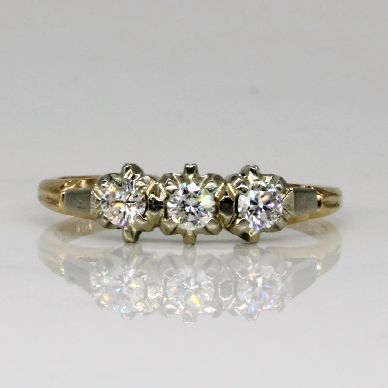 Limited-Time Offer On Elegant Jewelry Pieces Birks' Three Stone Diamond Ring | 0.30ctw | SZ 8 | Limited-Time Offer On Elegant Jewelry Pieces Birks' Three Stone Diamond Ring | 0.30ctw | SZ 8 |