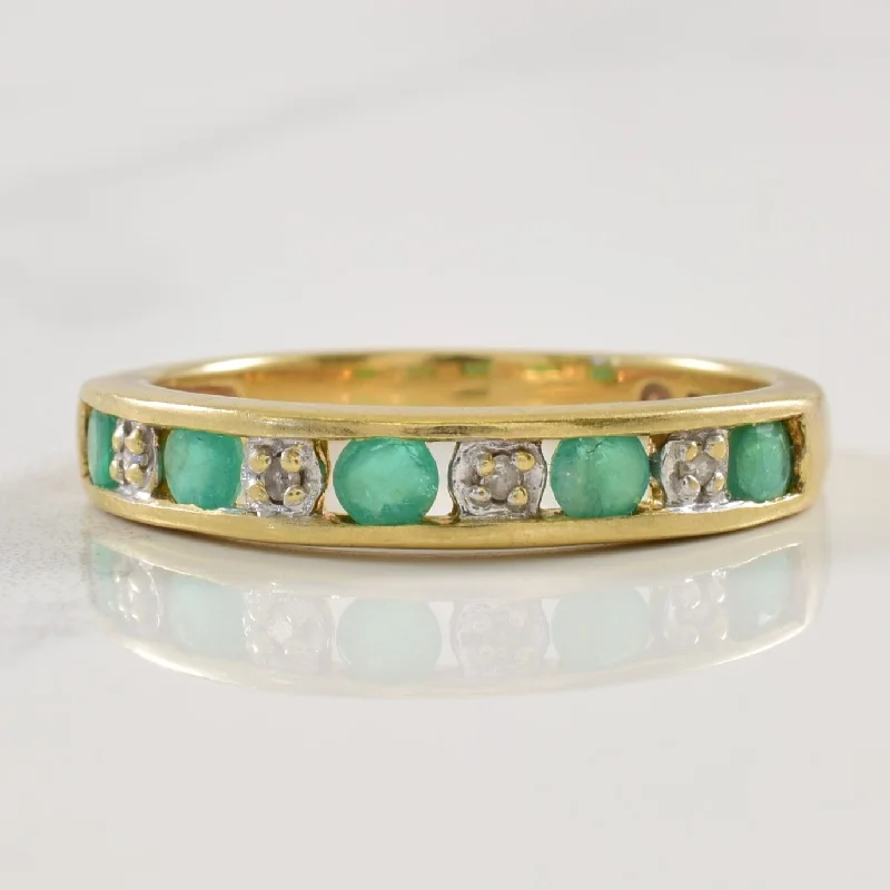 High-End Sparkle, Low-End Prices – Jewelry Sale Live Channel Set Emerald & Diamond Ring | 0.30ctw, 0.02ctw | SZ 5.5 | High-End Sparkle, Low-End Prices – Jewelry Sale Live Channel Set Emerald & Diamond Ring | 0.30ctw, 0.02ctw | SZ 5.5 |