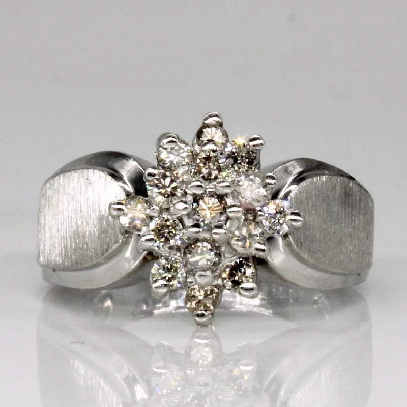 Fine Jewelry, Limited-Time Offers Available Cluster Diamond Engagement Ring | 0.50ctw | SZ 6 | Fine Jewelry, Limited-Time Offers Available Cluster Diamond Engagement Ring | 0.50ctw | SZ 6 |