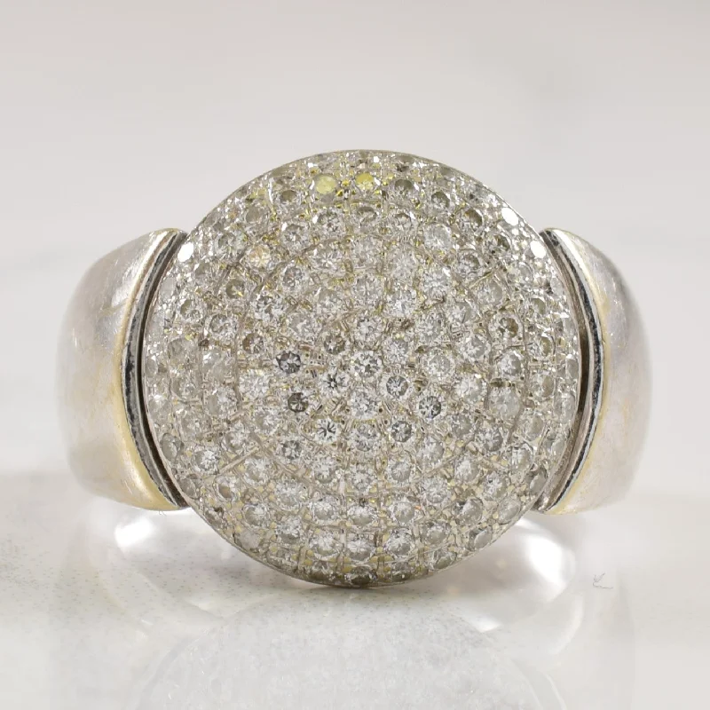 Elevate Your Outfit With Discounted Statement Jewelry Cluster Diamond Wide Ring | 0.61ctw | SZ 6.25 | Elevate Your Outfit With Discounted Statement Jewelry Cluster Diamond Wide Ring | 0.61ctw | SZ 6.25 |