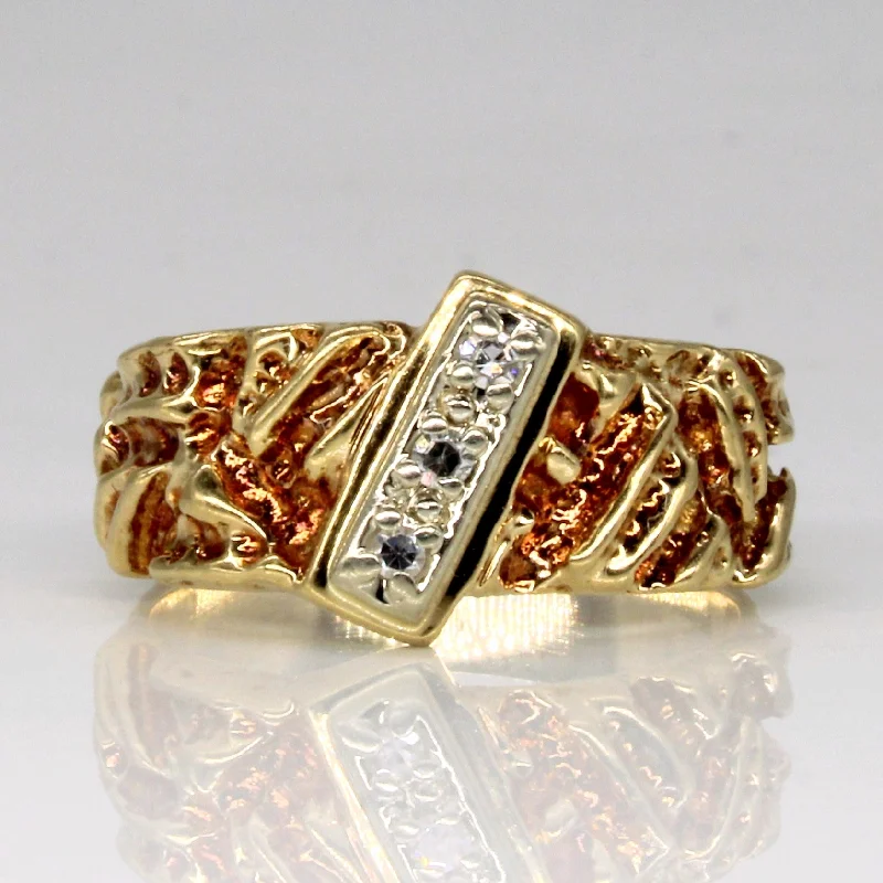 Sparkle On A Budget – Fine Jewelry For Less Diagonal Diamond Ring | 0.04ctw | SZ 6.75 | Sparkle On A Budget – Fine Jewelry For Less Diagonal Diamond Ring | 0.04ctw | SZ 6.75 |