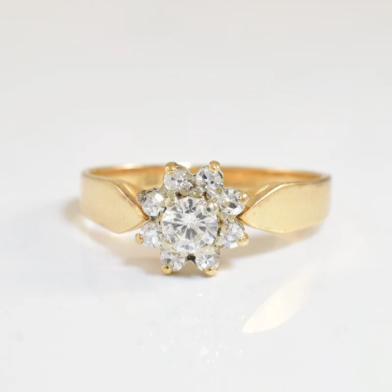 Premium Diamond Jewelry For Unforgettable Moments Diamond Cluster Cathedral Ring | 0.34ctw | SZ 6 | Premium Diamond Jewelry For Unforgettable Moments Diamond Cluster Cathedral Ring | 0.34ctw | SZ 6 |