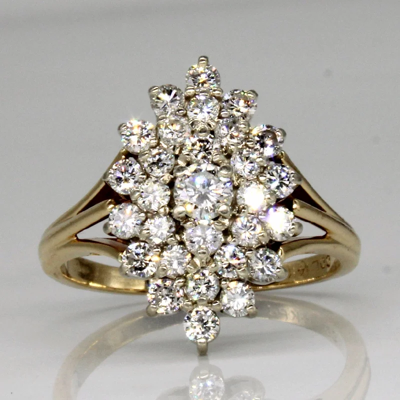 Chic, Trendy, And Affordable Jewelry Sale Diamond Cluster Set Ring | 1.16ctw | SZ 8 | Chic, Trendy, And Affordable Jewelry Sale Diamond Cluster Set Ring | 1.16ctw | SZ 8 |
