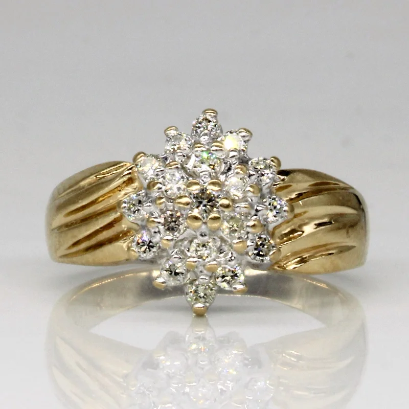 Timeless Elegance, Temporary Discounts – Act Fast Diamond Cluster Ring | 0.21ctw | SZ 6.25 | Timeless Elegance, Temporary Discounts – Act Fast Diamond Cluster Ring | 0.21ctw | SZ 6.25 |