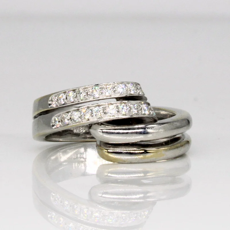 Premium Jewelry Now Available At Special Discounts Diamond Cross Over Ring | 0.21ctw | SZ 7.25 | Premium Jewelry Now Available At Special Discounts Diamond Cross Over Ring | 0.21ctw | SZ 7.25 |