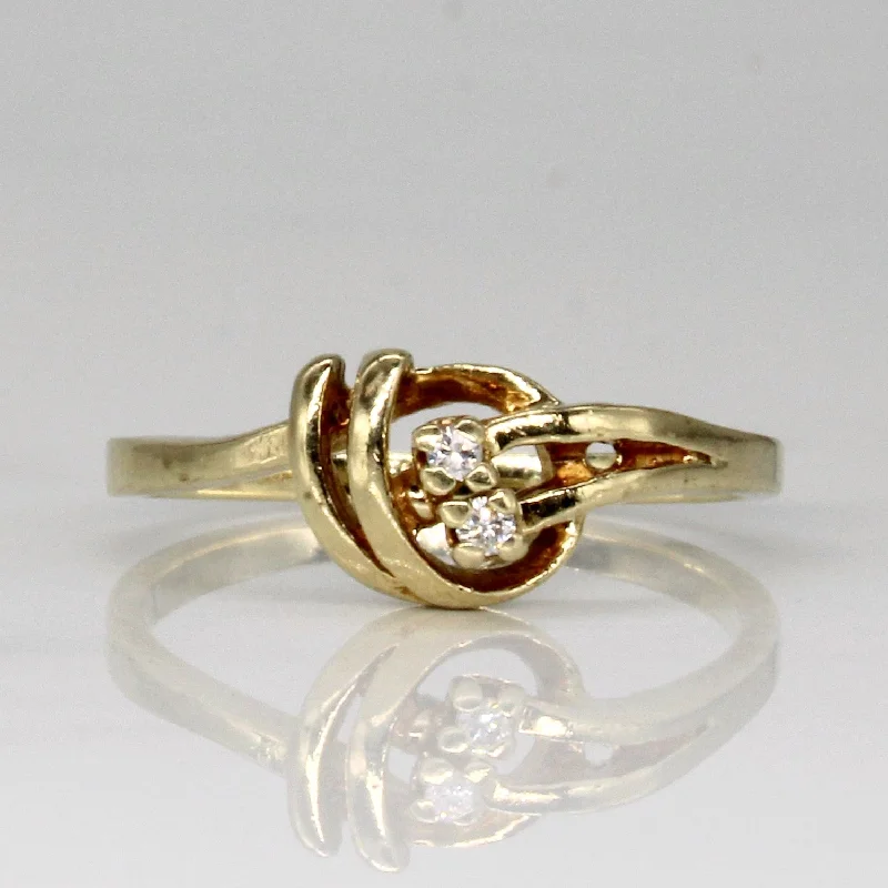 Breathtaking Jewelry, Breathtaking Prices Diamond Knot Ring | 0.02ctw | SZ 6 |