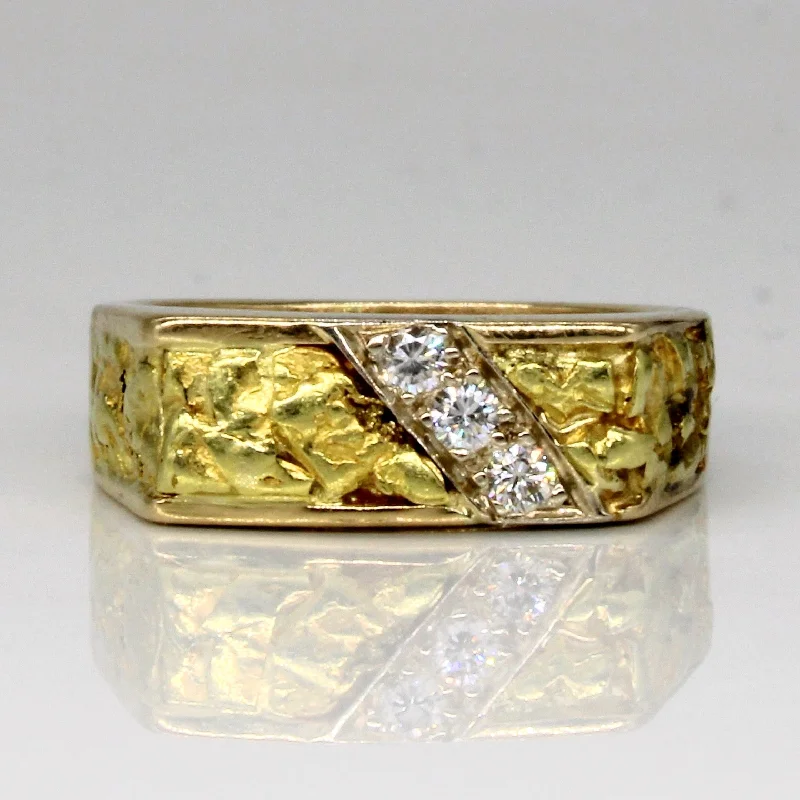 The Perfect Jewelry Piece At The Perfect Discount Diamond & Nugget Ring | 0.11ctw | SZ 5.5 | The Perfect Jewelry Piece At The Perfect Discount Diamond & Nugget Ring | 0.11ctw | SZ 5.5 |