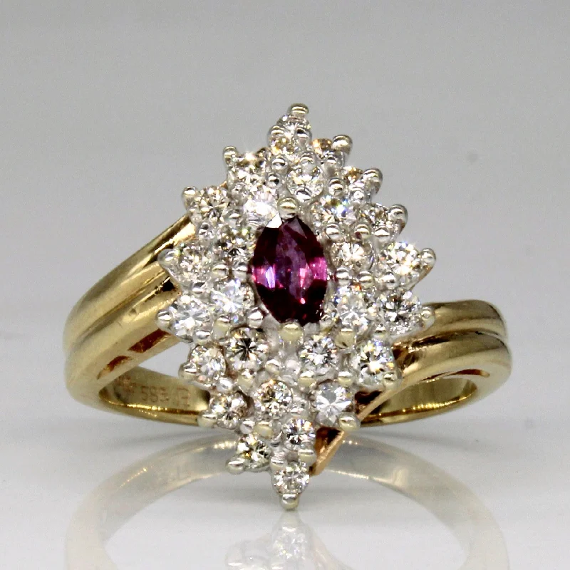 Special Deals On Handcrafted And Designer Jewelry Diamond & Ruby Cluster Ring | 0.40ctw, 0.20ct | SZ 5.25 | Special Deals On Handcrafted And Designer Jewelry Diamond & Ruby Cluster Ring | 0.40ctw, 0.20ct | SZ 5.25 |