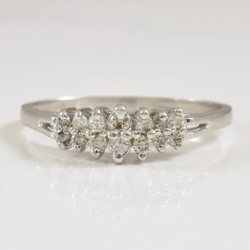 Must-Have Jewelry At Unbelievable Discounts Double Row Diamond Ring | 0.20ctw | SZ 9 | Must-Have Jewelry At Unbelievable Discounts Double Row Diamond Ring | 0.20ctw | SZ 9 |
