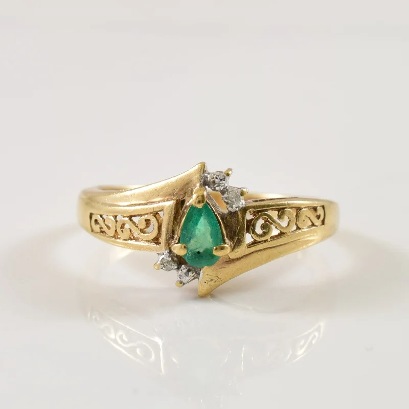 Timeless Jewelry Styles At Wallet-Friendly Prices Emerald & Diamond Bypass Ring | 0.15ct, 0.01ctw | SZ 6.25 | Timeless Jewelry Styles At Wallet-Friendly Prices Emerald & Diamond Bypass Ring | 0.15ct, 0.01ctw | SZ 6.25 |