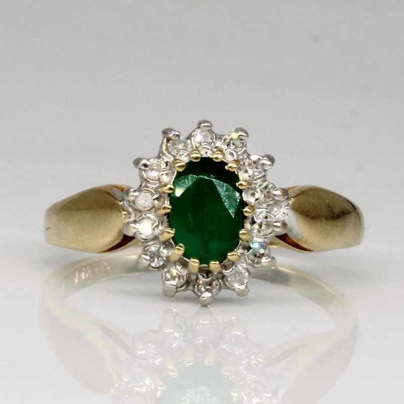 High-Quality Gemstone Jewelry For Special Occasions Emerald & Diamond Cocktail Ring | 0.45ct, 0.07ctw | SZ 7 | High-Quality Gemstone Jewelry For Special Occasions Emerald & Diamond Cocktail Ring | 0.45ct, 0.07ctw | SZ 7 |
