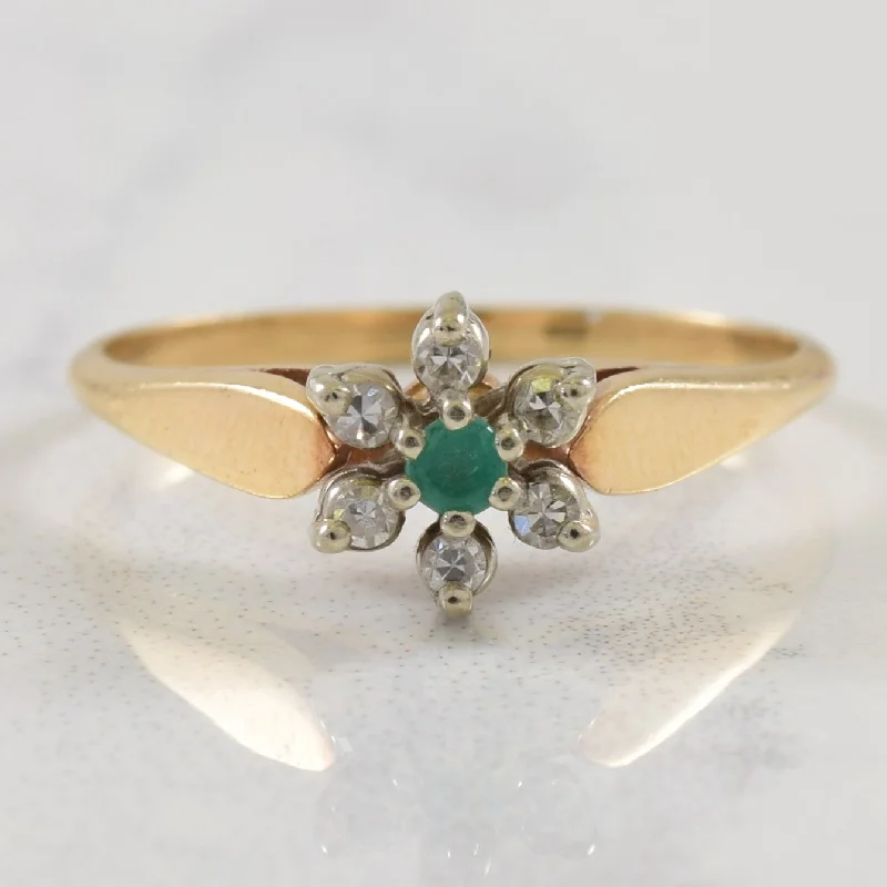 Timeless Elegance, Temporary Discounts – Act Fast Emerald & Diamond Halo Ring | 0.04ct, 0.05ctw | SZ 4.75 | Timeless Elegance, Temporary Discounts – Act Fast Emerald & Diamond Halo Ring | 0.04ct, 0.05ctw | SZ 4.75 |