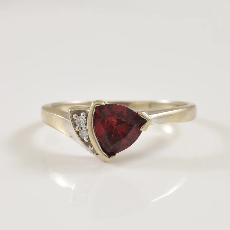 Discounted Jewelry For A Glamorous Look Garnet & Diamond Ring | 0.90ct, 0.02ctw | SZ 6.75 | Discounted Jewelry For A Glamorous Look Garnet & Diamond Ring | 0.90ct, 0.02ctw | SZ 6.75 |