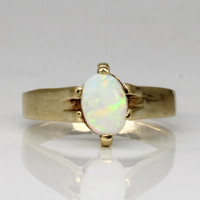 Shop Fine Jewelry With Amazing Deals High Set Opal Ring | 0.40ct | SZ 5.5 |