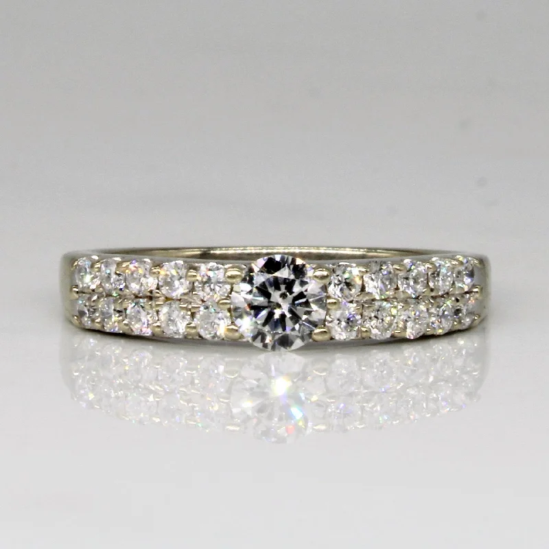 Get The Jewelry You Love At A Price You Love Pavé Set Diamond Engagement Ring | 0.72ctw | SZ 7 | Get The Jewelry You Love At A Price You Love Pavé Set Diamond Engagement Ring | 0.72ctw | SZ 7 |