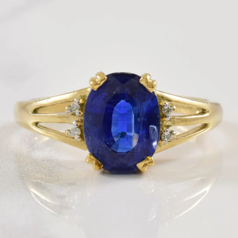 The Perfect Jewelry Piece At The Perfect Discount Kyanite & Diamond Split Shank Ring | 2.00ct, 0.02ctw | SZ 7 | The Perfect Jewelry Piece At The Perfect Discount Kyanite & Diamond Split Shank Ring | 2.00ct, 0.02ctw | SZ 7 |