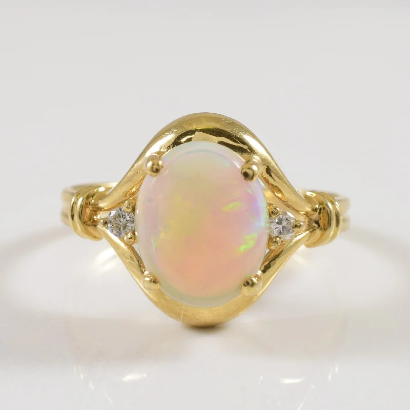 Elevate Your Jewelry Collection With Limited-Time Savings Opal & Diamond Ring | 1.25ct, 0.05ctw | SZ 6.5 | Elevate Your Jewelry Collection With Limited-Time Savings Opal & Diamond Ring | 1.25ct, 0.05ctw | SZ 6.5 |