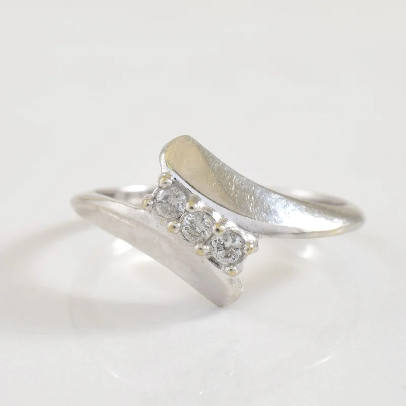 Bohemian-Inspired Jewelry For Free-Spirited Fashion Pave Set Diamond Bypass Ring | 0.09ctw | SZ 7 | Bohemian-Inspired Jewelry For Free-Spirited Fashion Pave Set Diamond Bypass Ring | 0.09ctw | SZ 7 |